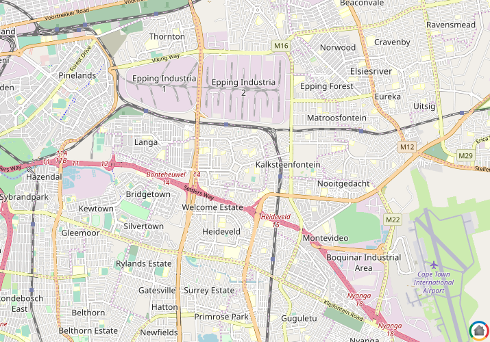 Map location of Bonteheuwel
